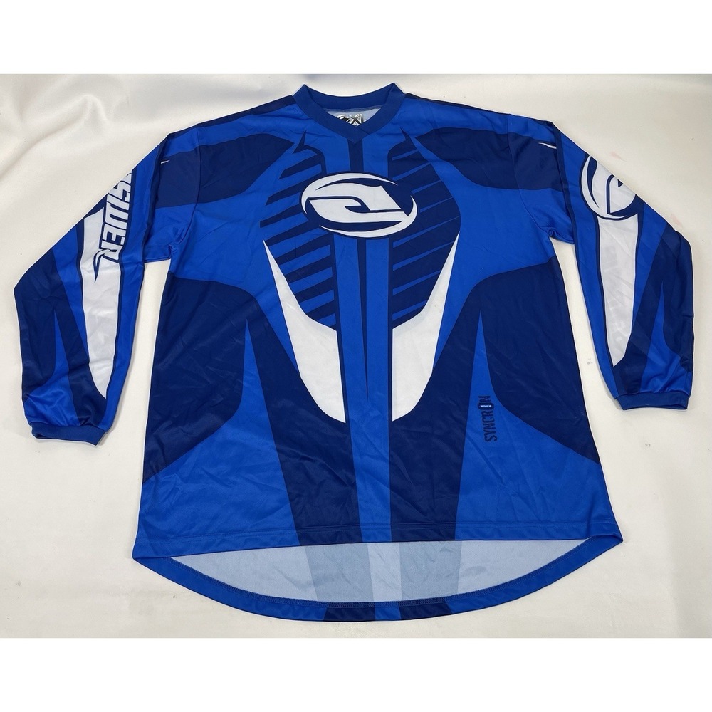 Answer Racing Syncron Blue V Neck Jersey Shirt Mens Size XL‎ Motocross